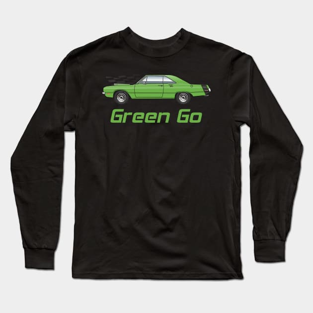 Green Go Long Sleeve T-Shirt by JRCustoms44